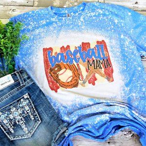Baseball Mama Bleached Tee
